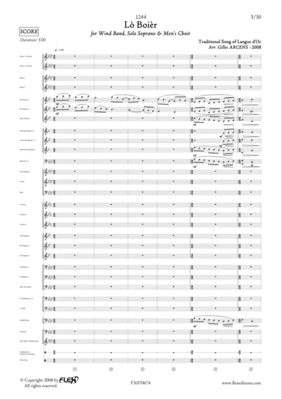 1244 - 1- Lo Boier 1244 - 1- Lo Boier Men's Choir scores gallery preview page 3