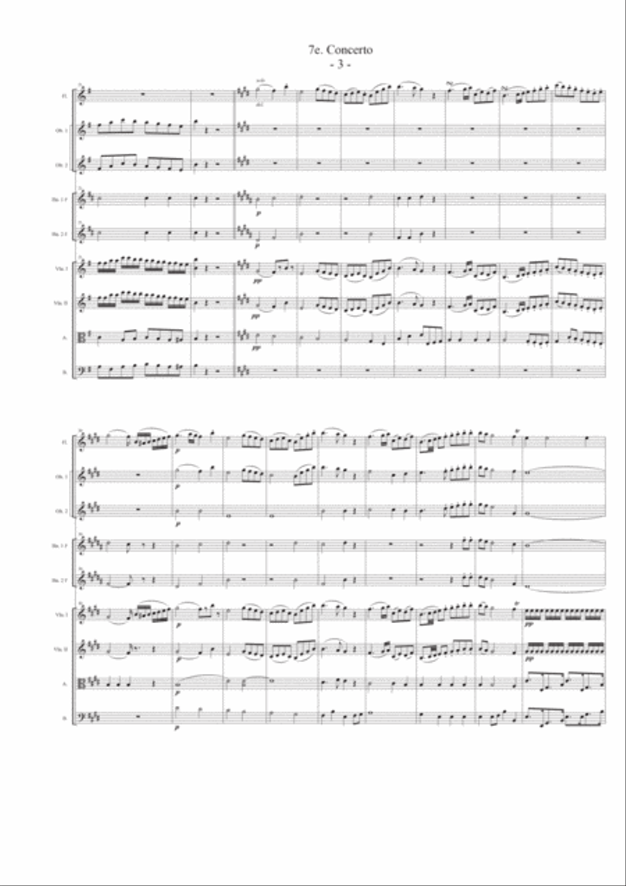 Flute Concerto Nr. 7 in e min. Chamber Orchestra scores gallery preview page 3