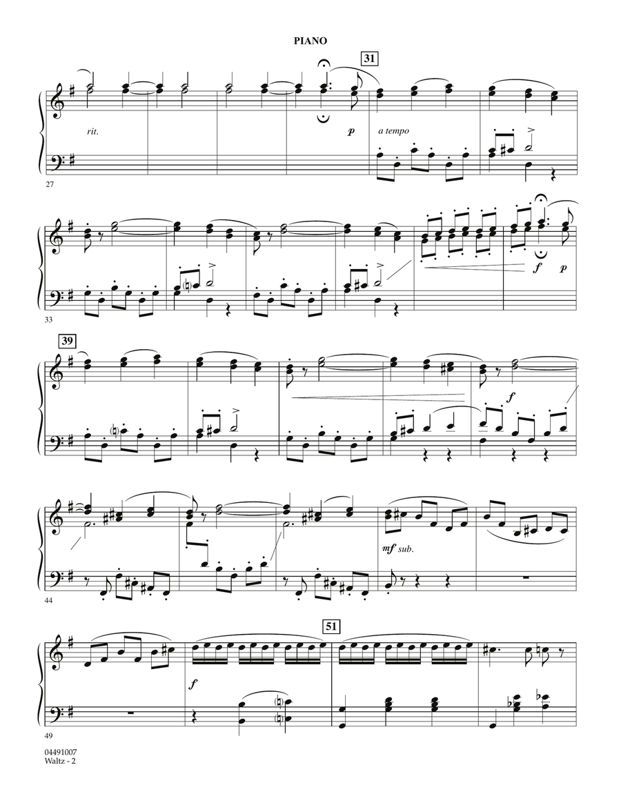 Waltz (from Serenade For Strings) - Piano String Orchestra scores gallery preview page 2