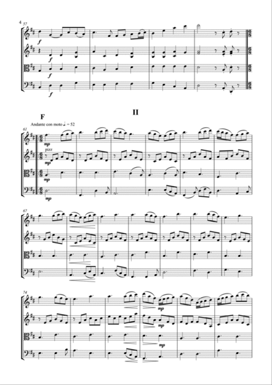 Northern Lights String Quartet scores gallery preview page 6