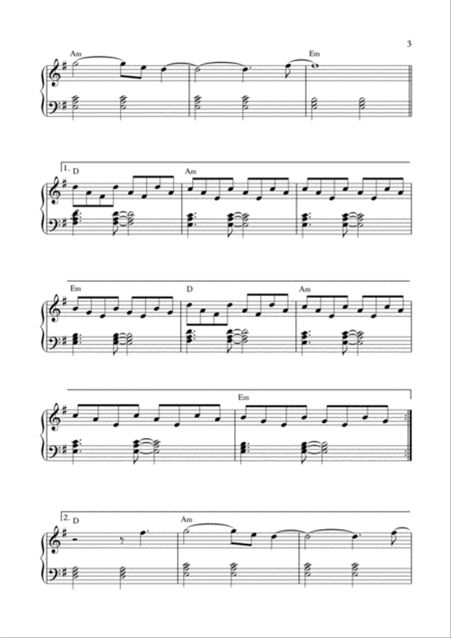 Clocks Easy Piano scores gallery preview page 3