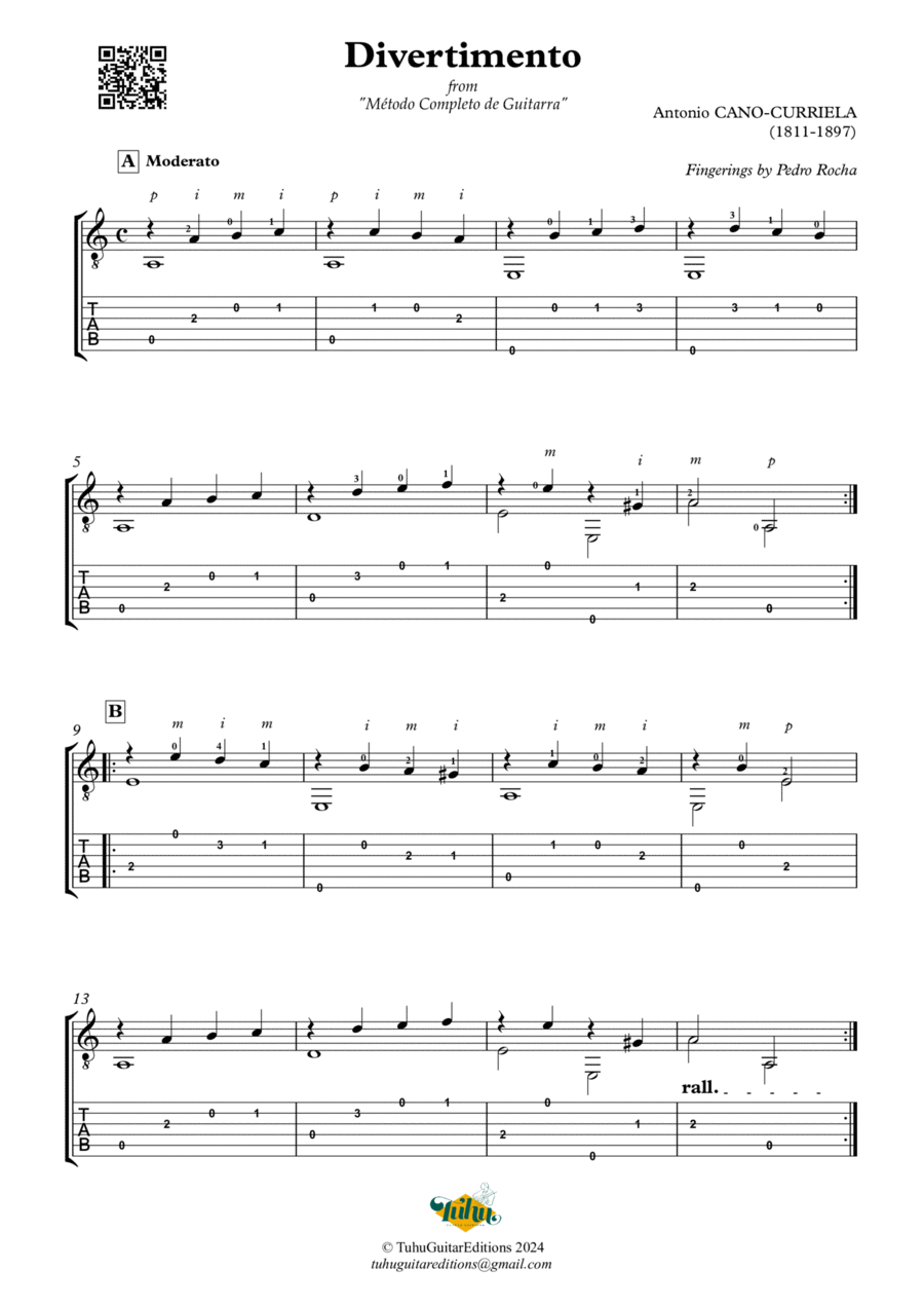 Divertimento Divertimento Classical Guitar scores gallery preview page 1