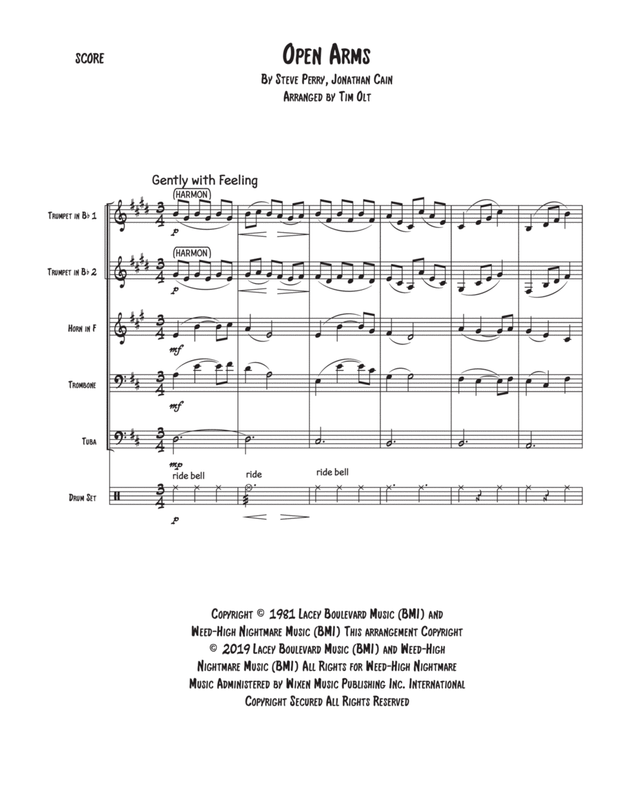 Open Arms Brass Ensemble scores gallery preview page 1
