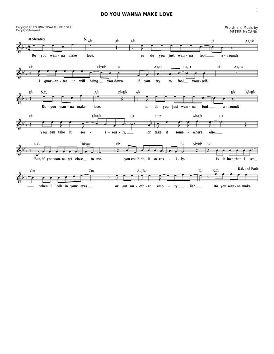 Do You Wanna Make Love Acoustic Guitar scores gallery preview page 1