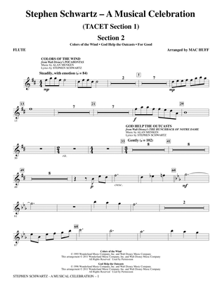 Book cover for Stephen Schwartz: A Musical Celebration (Medley) - Flute