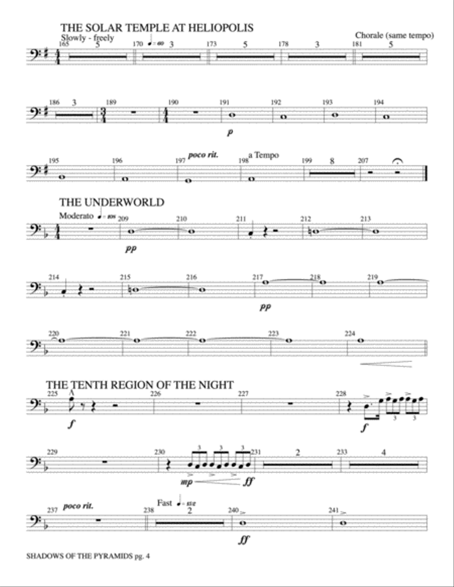 Shadows of the Pyramids: 3rd Trombone Concert Band scores gallery preview page 4