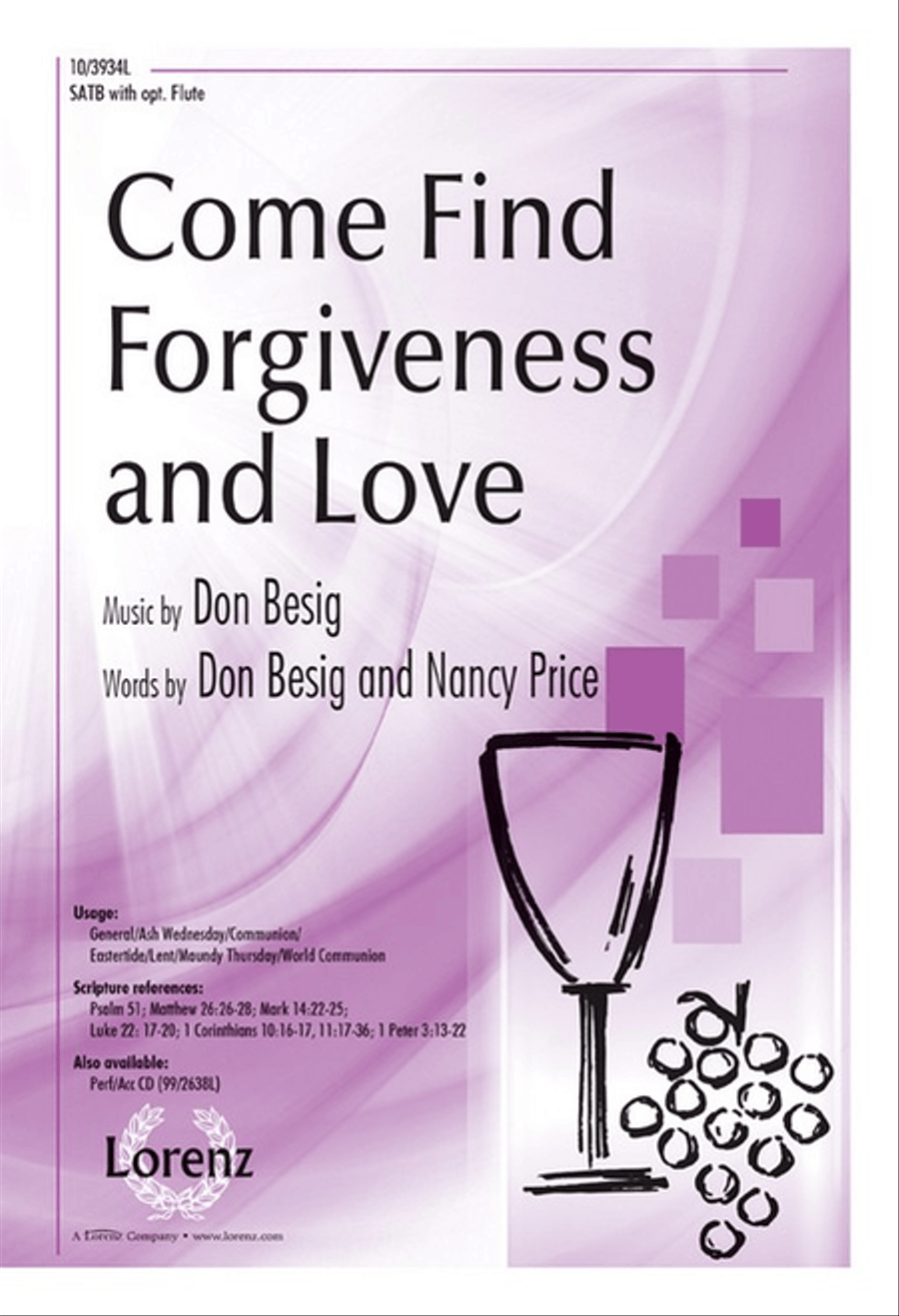 Come Find Forgiveness and Love 4-Part scores gallery preview page 1