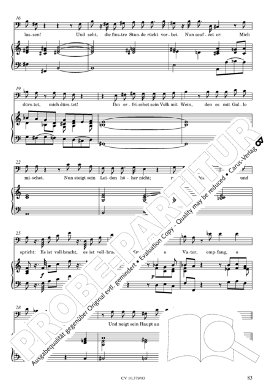 Der Tod Jesu 4-Part scores gallery preview page 84