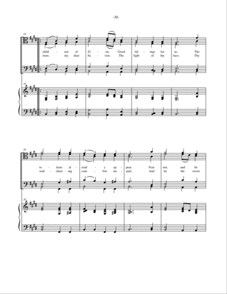 Redeemer of Israel - men's quartet or men's choir with piano accompaniment TTBB scores gallery preview page 4