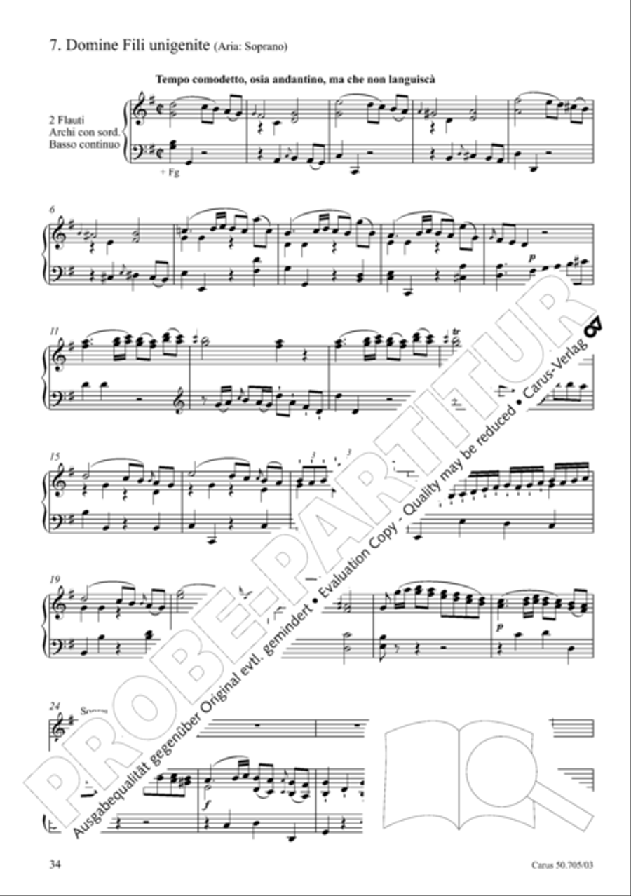 Missa in g. Hasse-Werkausgabe IV/3 4-Part scores gallery preview page 43