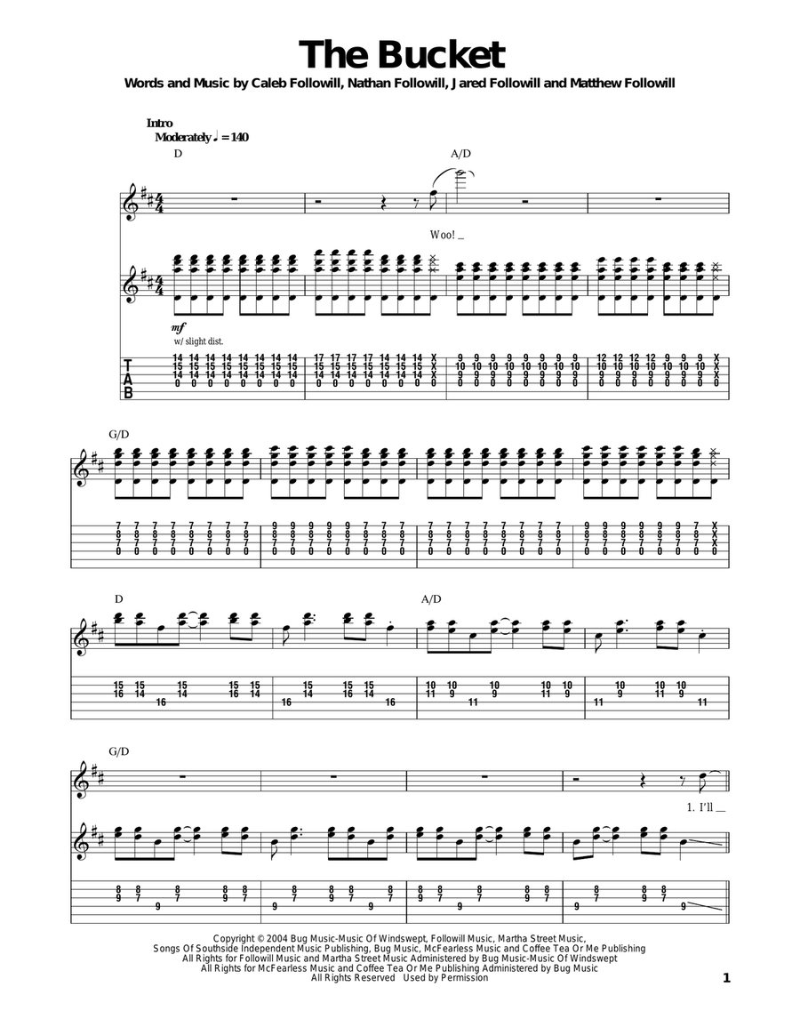 The Bucket The Bucket Acoustic Guitar scores gallery preview page 1