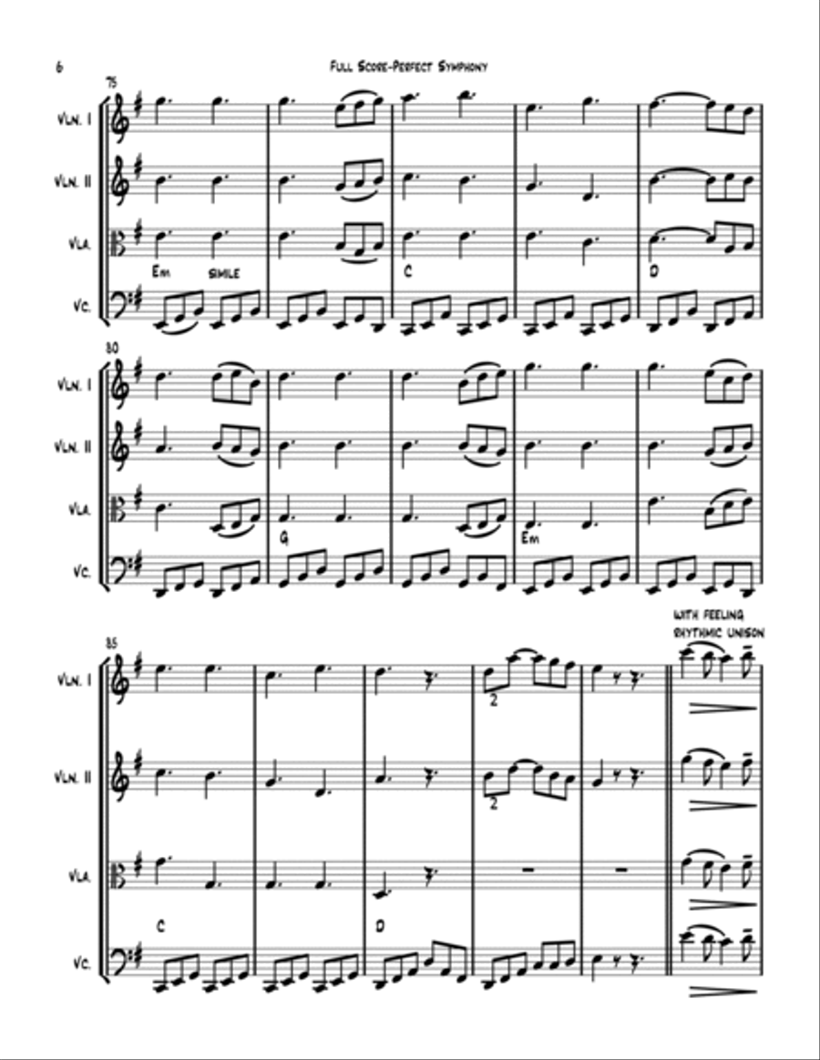 Perfect Symphony String Quartet scores gallery preview page 6