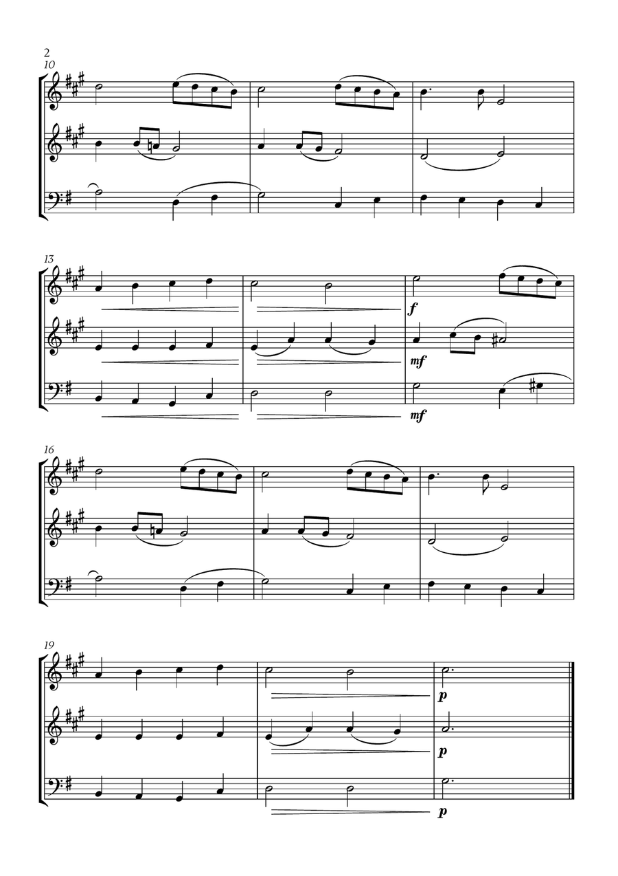 Angels We Have Heard On High (for 2 Soprano Saxophones and Cello) Small Ensemble scores gallery preview page 2