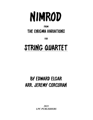 Nimrod from the Enigma Variations for String Quartet