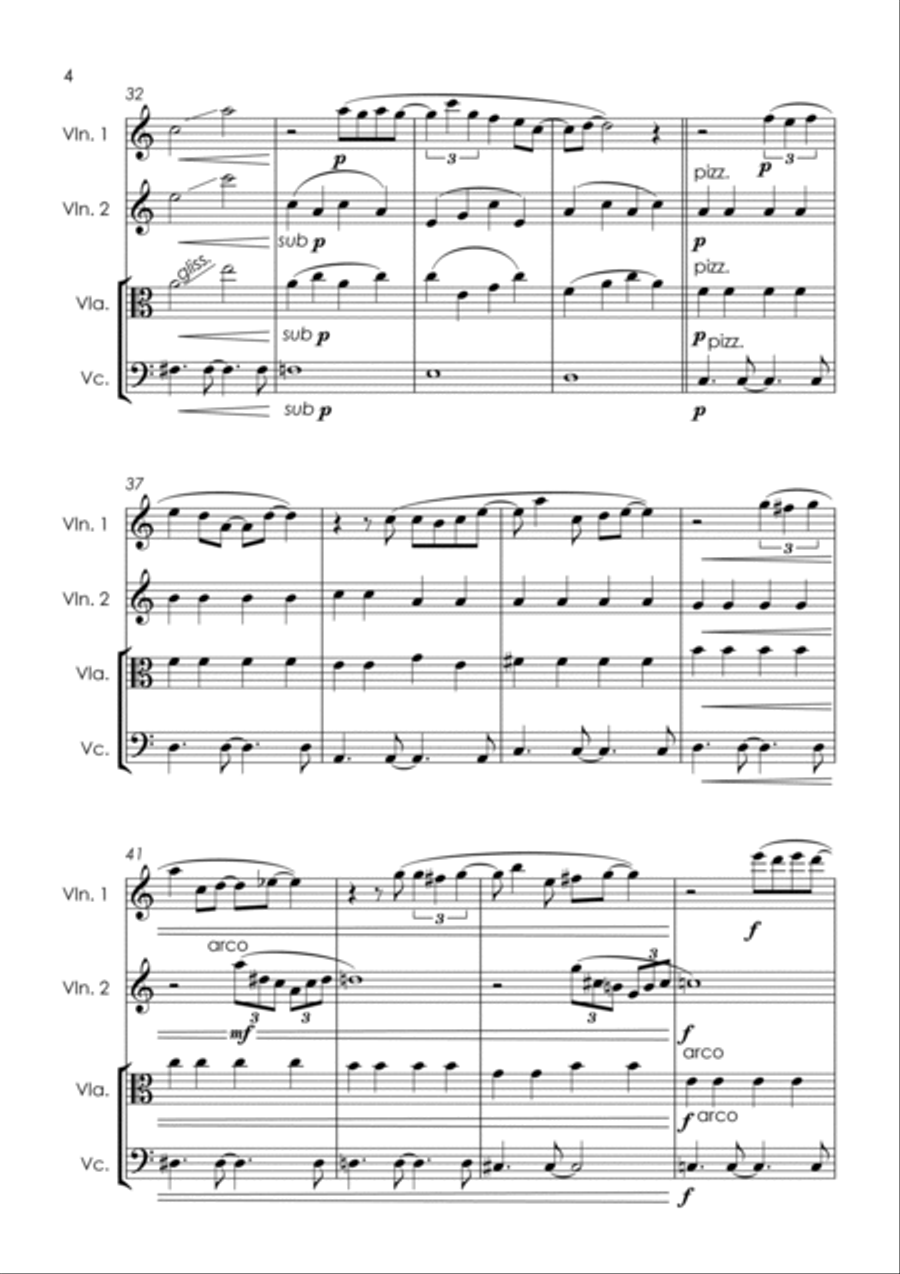 God Only Knows String Quartet scores gallery preview page 6