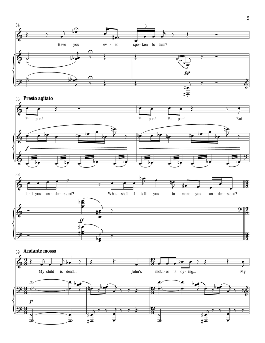 To This We've Come Piano, Vocal scores gallery preview page 5