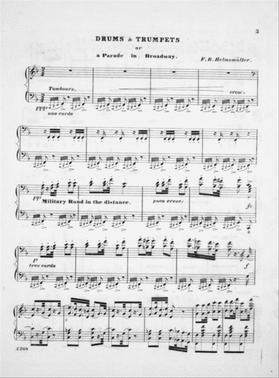 Drums & Trumpets, or, A Parade in Broadway of the 7th, 22d, & 71st Regiments of N.Y.S. Militia Trumpet scores gallery preview page 2