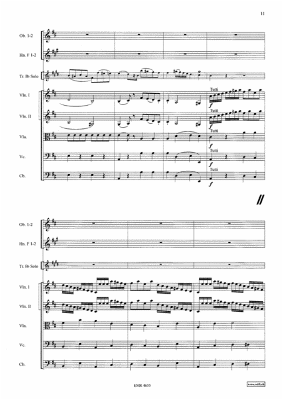 Concerto in D Major Orchestra scores gallery preview page 11
