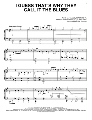 Book cover for I Guess That's Why They Call It The Blues [Classical version] (arr. Phillip Keveren)