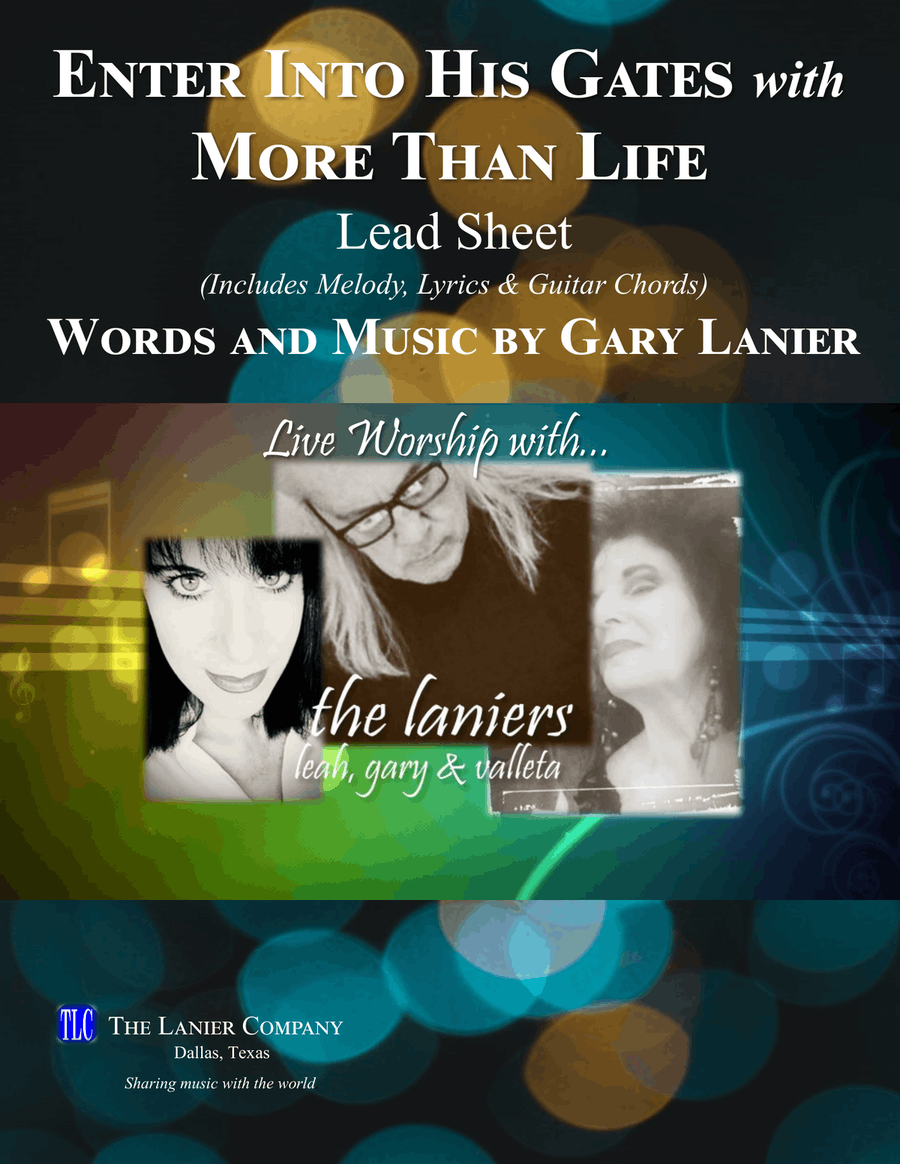 ENTER INTO HIS GATES with MORE THAN LIFE, Lead Sheets (Includes Melody, Lyrics & Chords) Piano scores gallery preview page 1