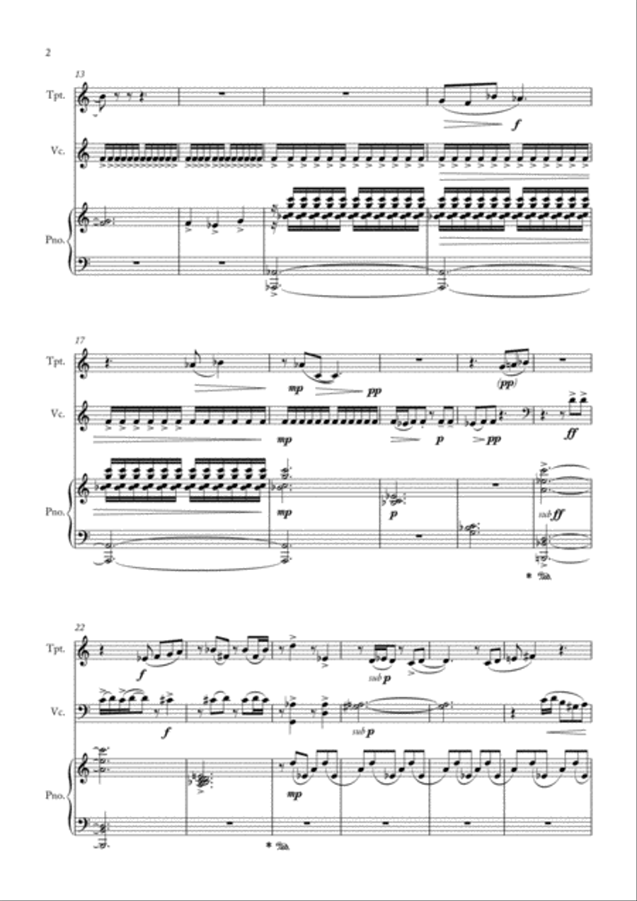 Carson Cooman: Lyric Trio for trumpet, violoncello and piano