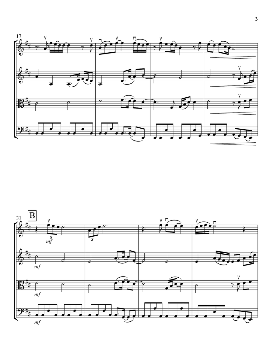 My First Love String Quartet scores gallery preview page 3