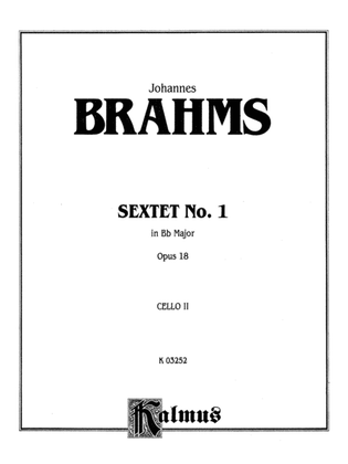 Book cover for Sextet in B-Flat Major, Op. 18: 2nd Cello