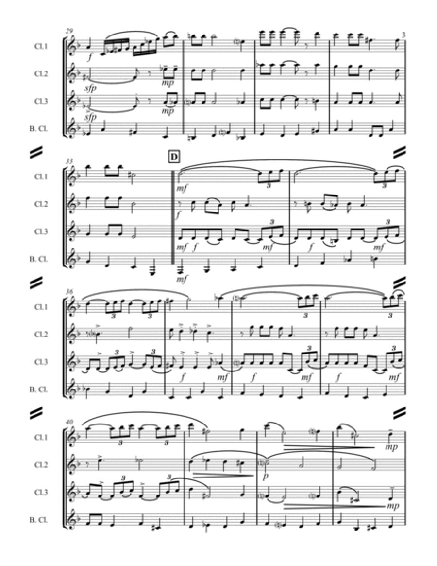 Moonlight Serenade Woodwind Ensemble scores gallery preview page 4