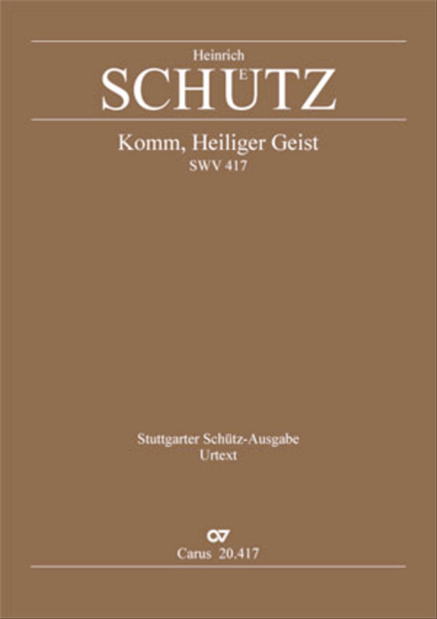 Come, Holy Ghost (Komm, heiliger Geist) 4-Part scores gallery preview page 1