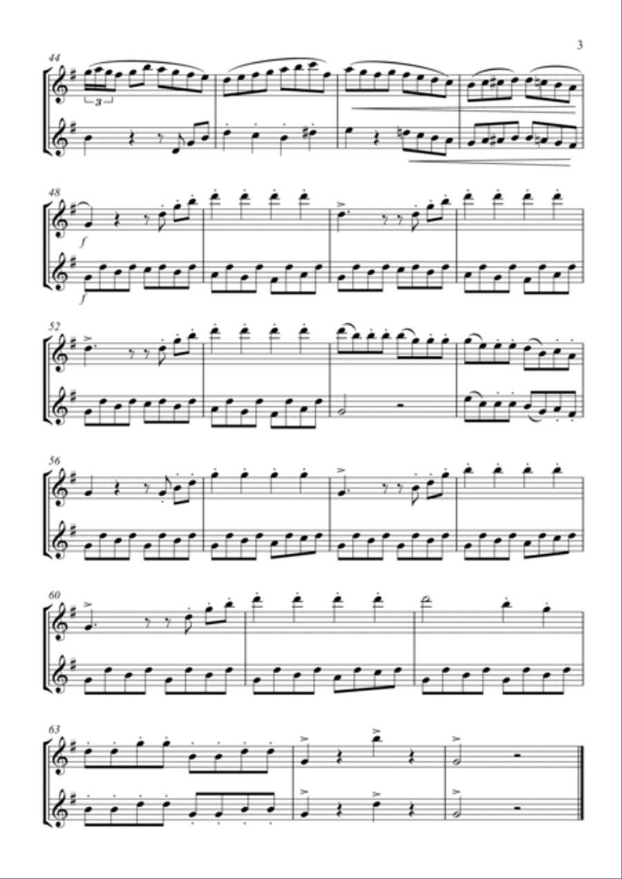 Eine Kleine Nachtmusik – Rondo: Flute Duet Eine Kleine Nachtmusik – Rondo: Flute Duet Flute Duet scores gallery preview page 3