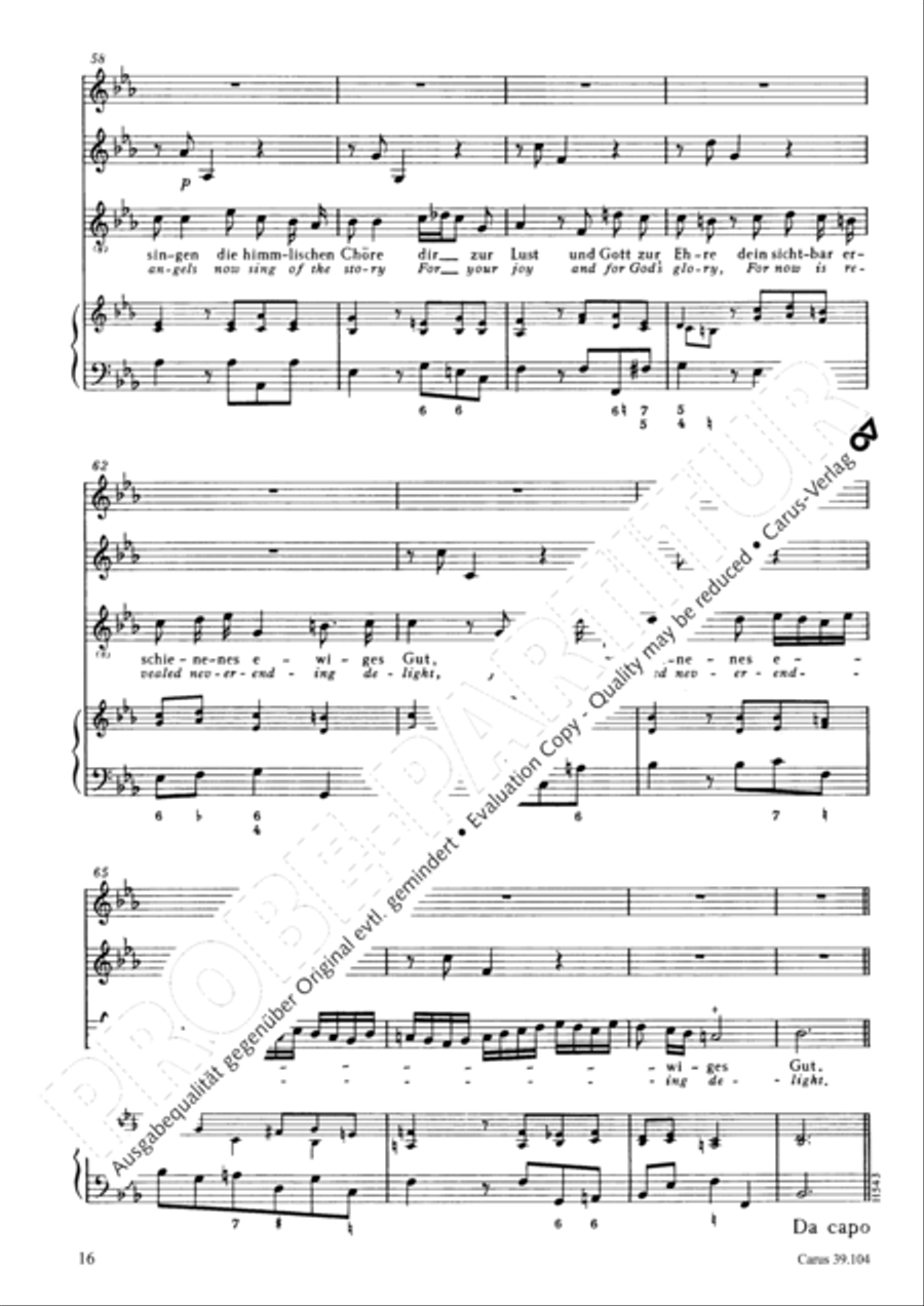 Holy child, come now with pleasure (Gottlichs Kind, lass mit Entzucken) Tenor Voice scores gallery preview page 17