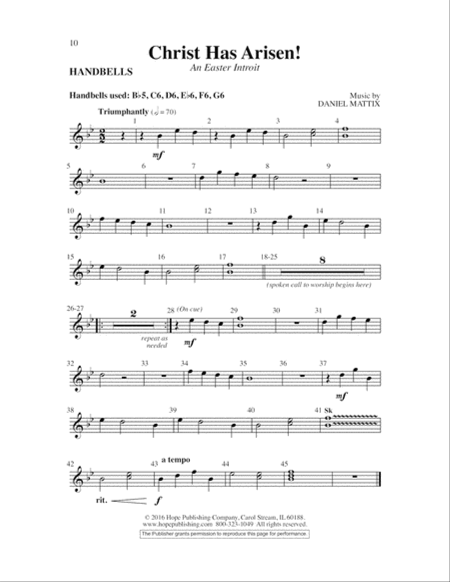 Christ Has Arisen! (An Easter Introit) 4-Part scores gallery preview page 10