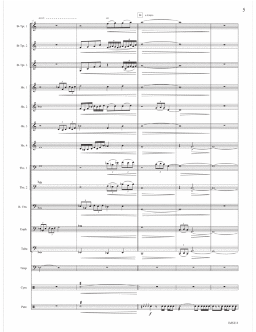 Fanfare for the Fallen Fanfare for the Fallen Percussion Ensemble scores gallery preview page 5