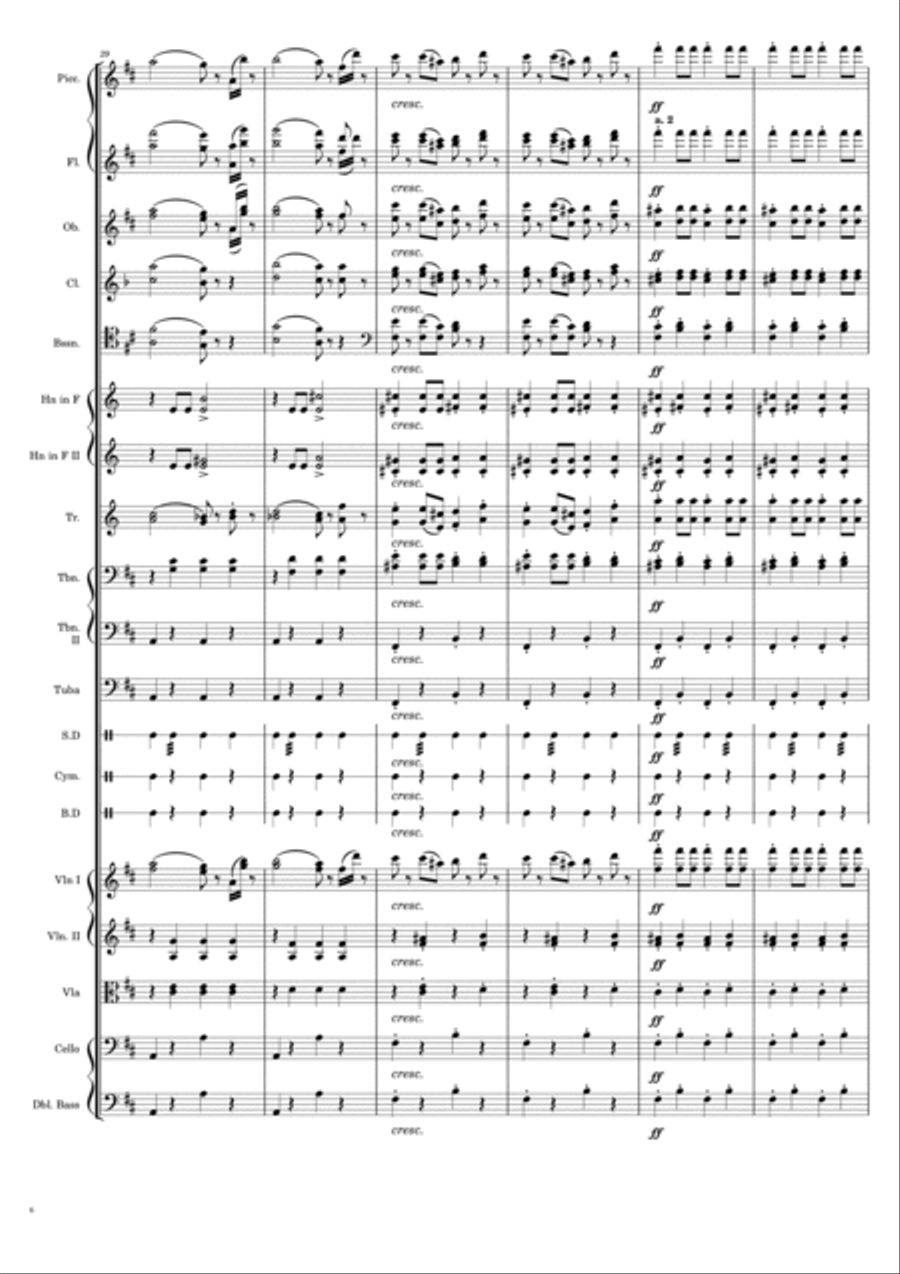 Radetzky March Opus 228 Chamber Orchestra scores gallery preview page 6