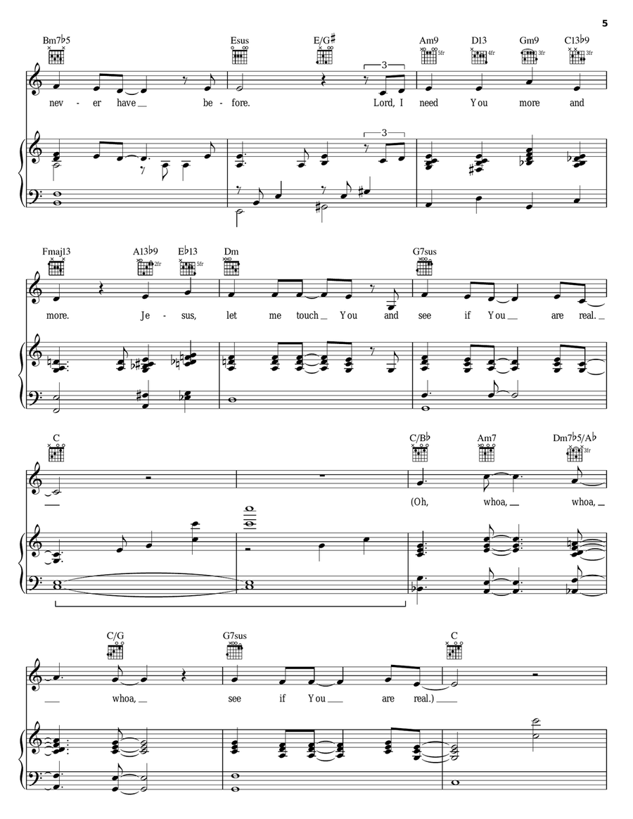 Let Me Touch You Piano, Vocal, Guitar scores gallery preview page 5