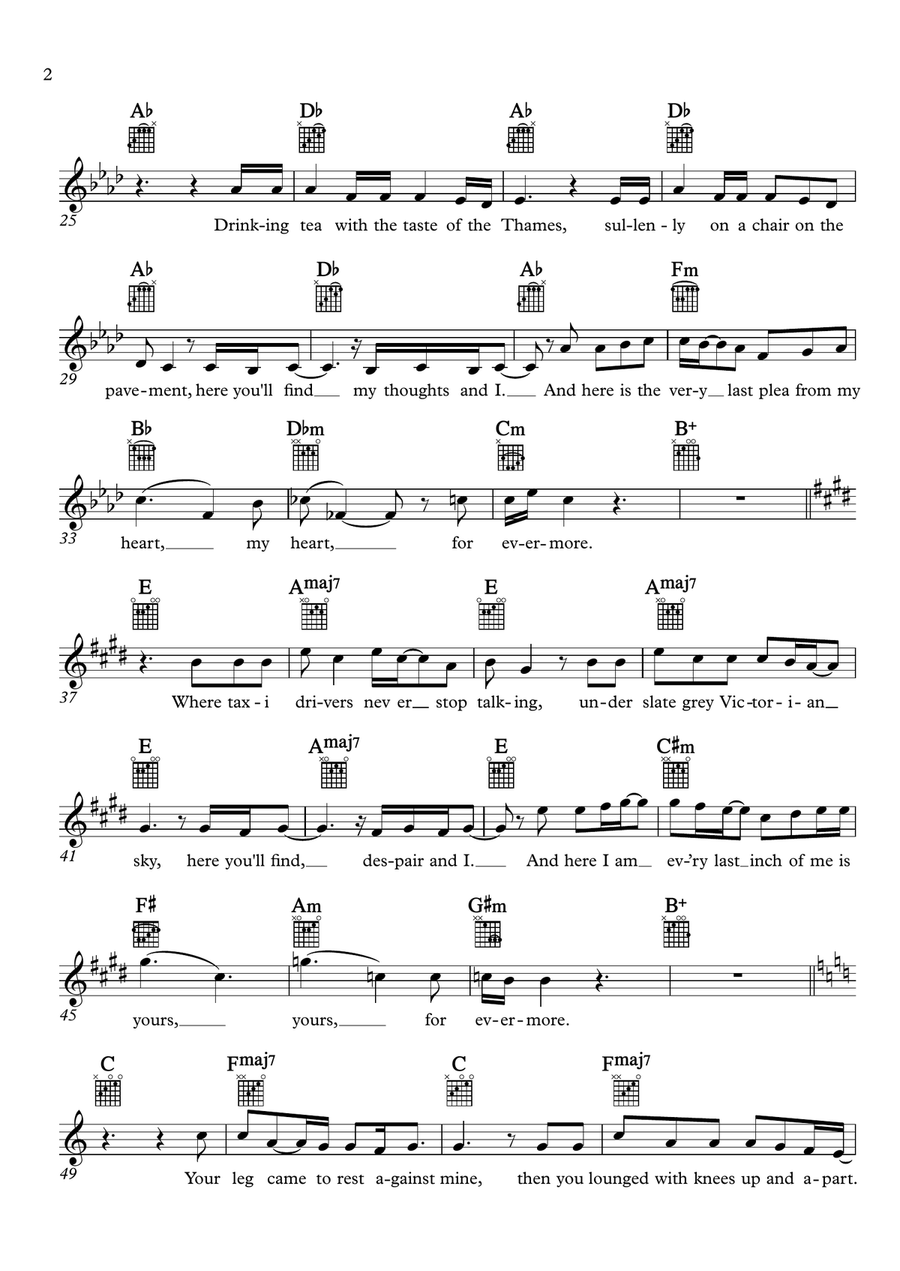 Come Back To Camden Piano scores gallery preview page 2