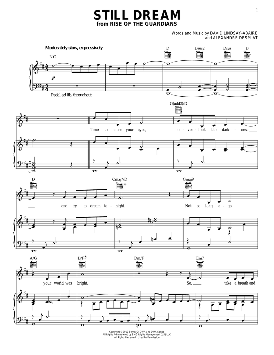 Still Dream Guitar scores gallery preview page 1