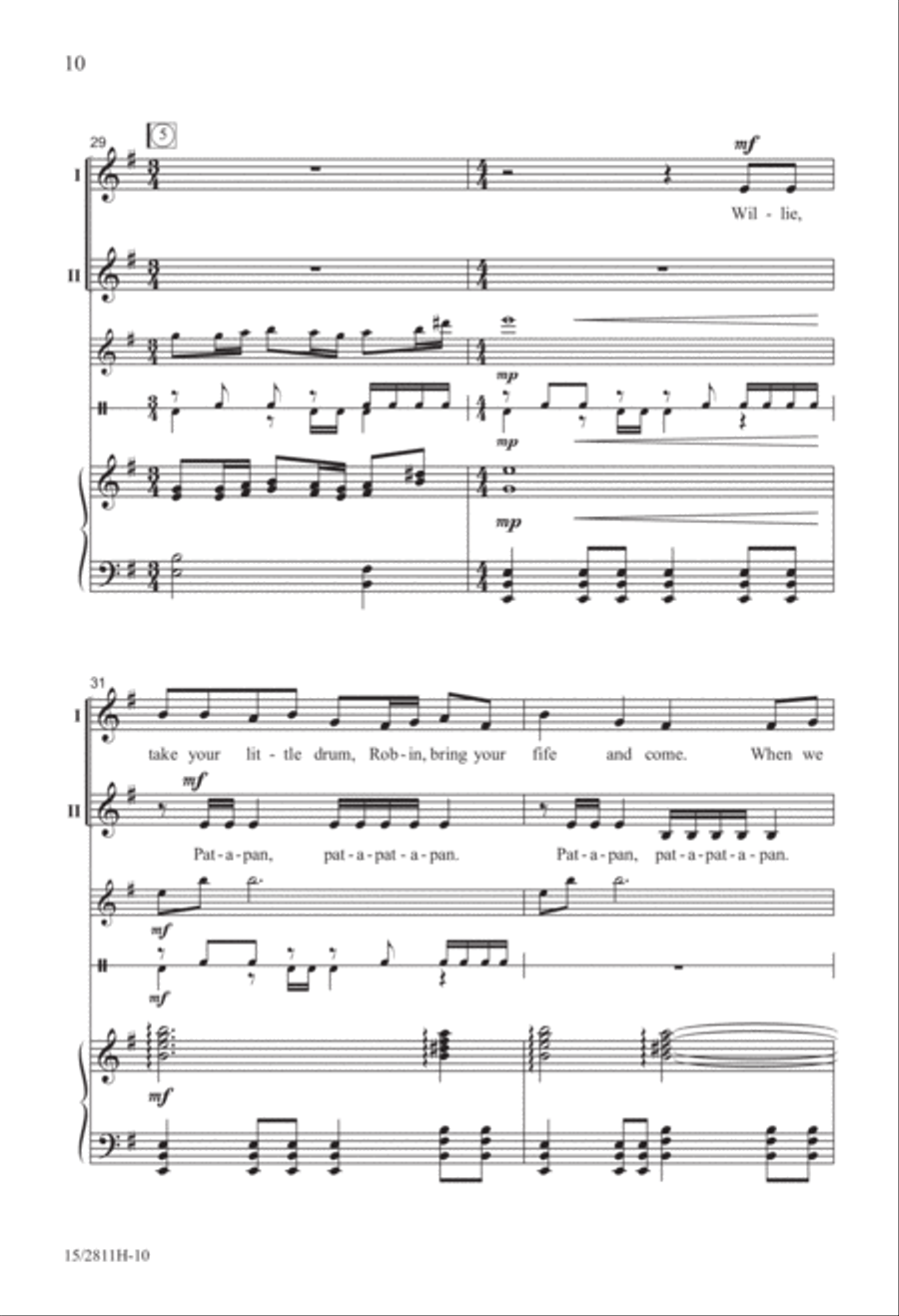 He Is Born with Pat-a-pan 2-Part scores gallery preview page 11