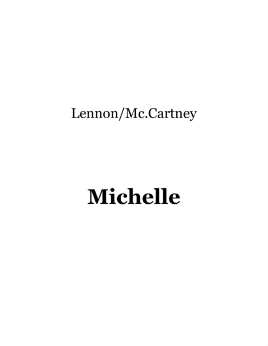 Michelle Guitar Solo scores gallery preview page 1