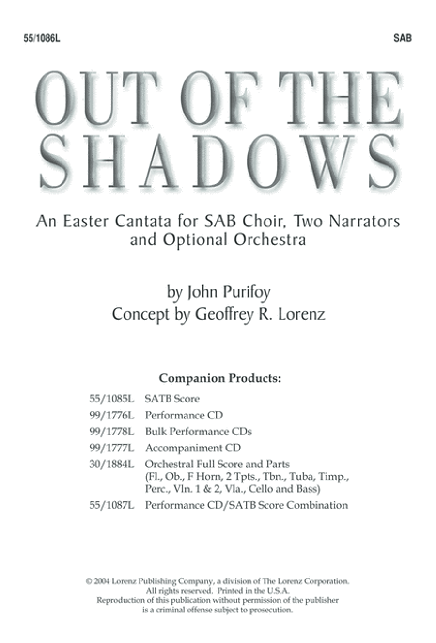 Out of the Shadows 3-Part scores gallery preview page 1