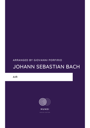 Book cover for AIR - J.S.Bach (Saxophone quartet - easy)