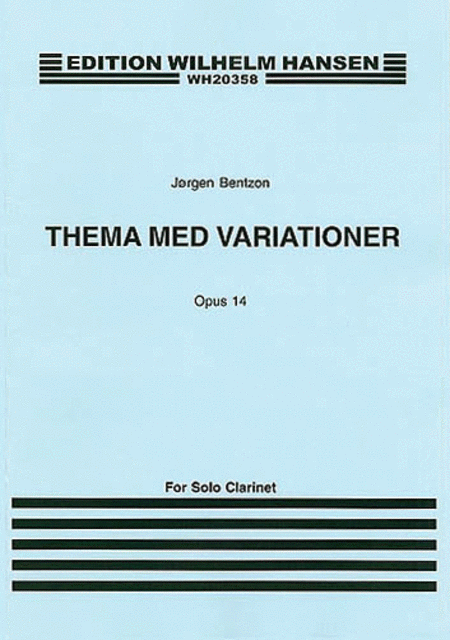 Theme And Variations For Solo Clarinet Op. 14