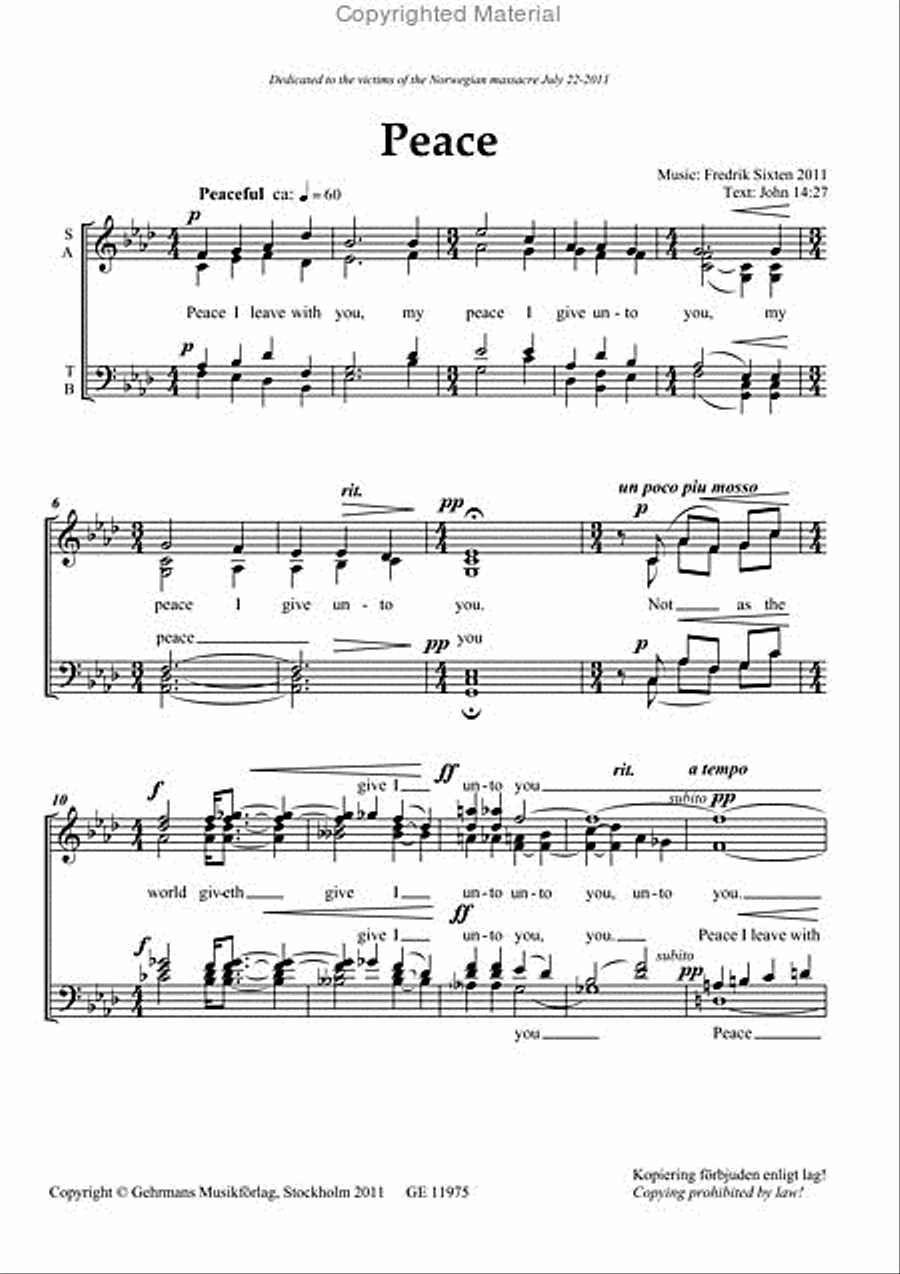 Peace Peace Divisi scores gallery preview page 2