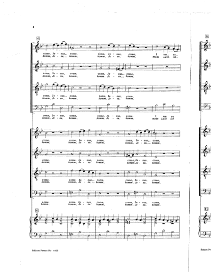 Motet V BWV 229 (Come, Jesus, come) 4-Part scores gallery preview page 3