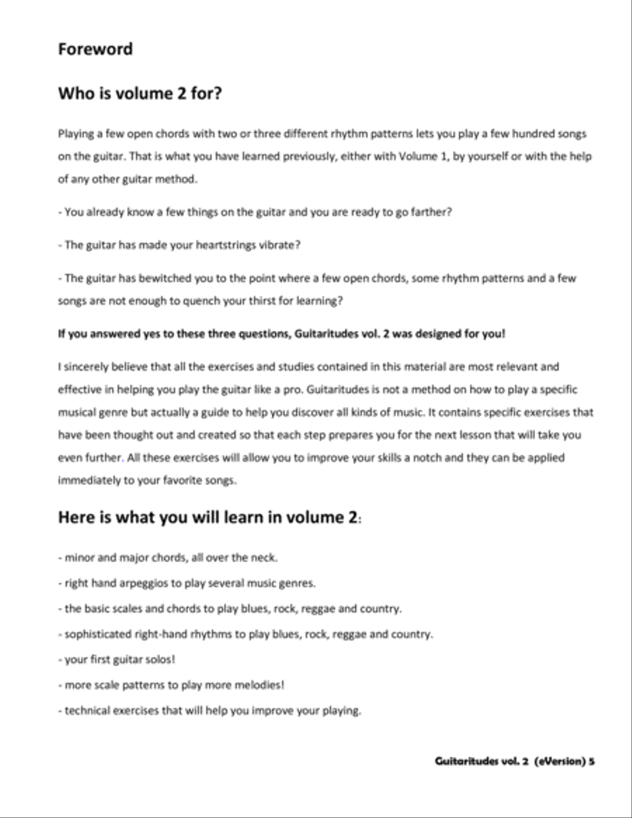 Guitaritudes vol.2 Guitar Method Guitar Tablature scores gallery preview page 6