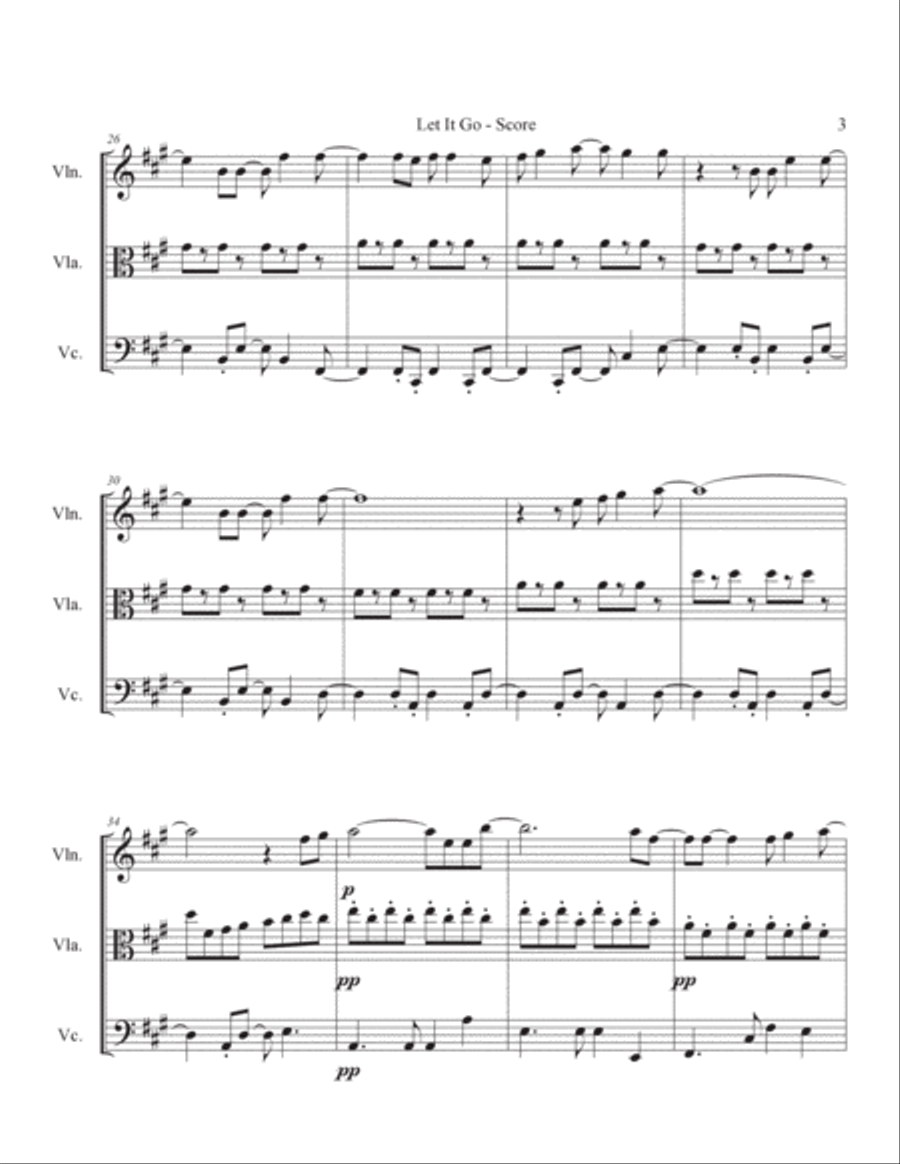 Let It Go String Trio scores gallery preview page 3