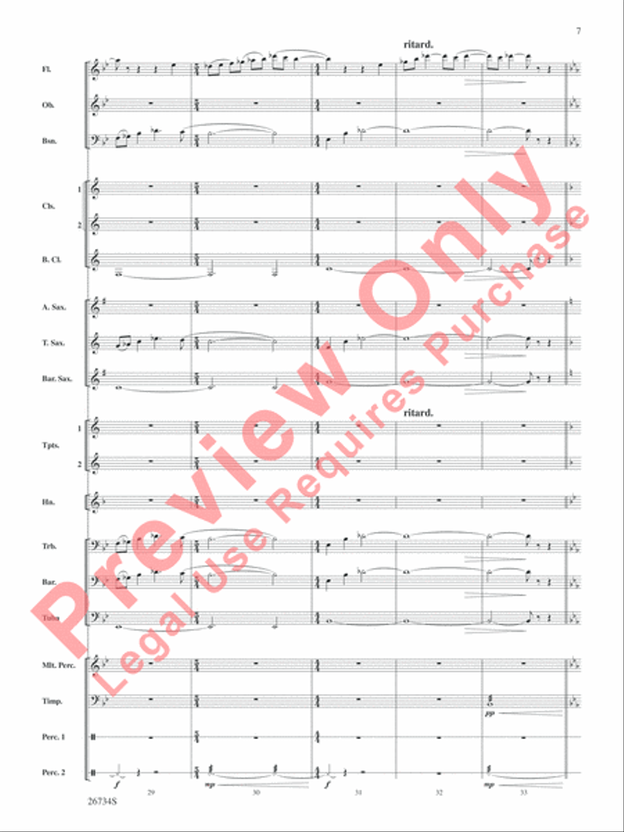 Lady in the Water Concert Band scores gallery preview page 8