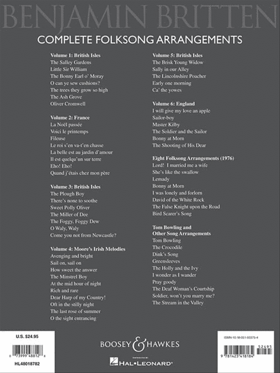 Complete Folksong Arrangements Medium Voice scores gallery preview page 2