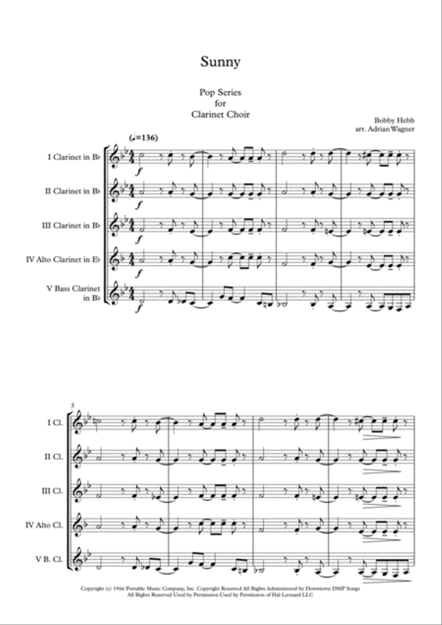 Sunny Clarinet Choir scores gallery preview page 3