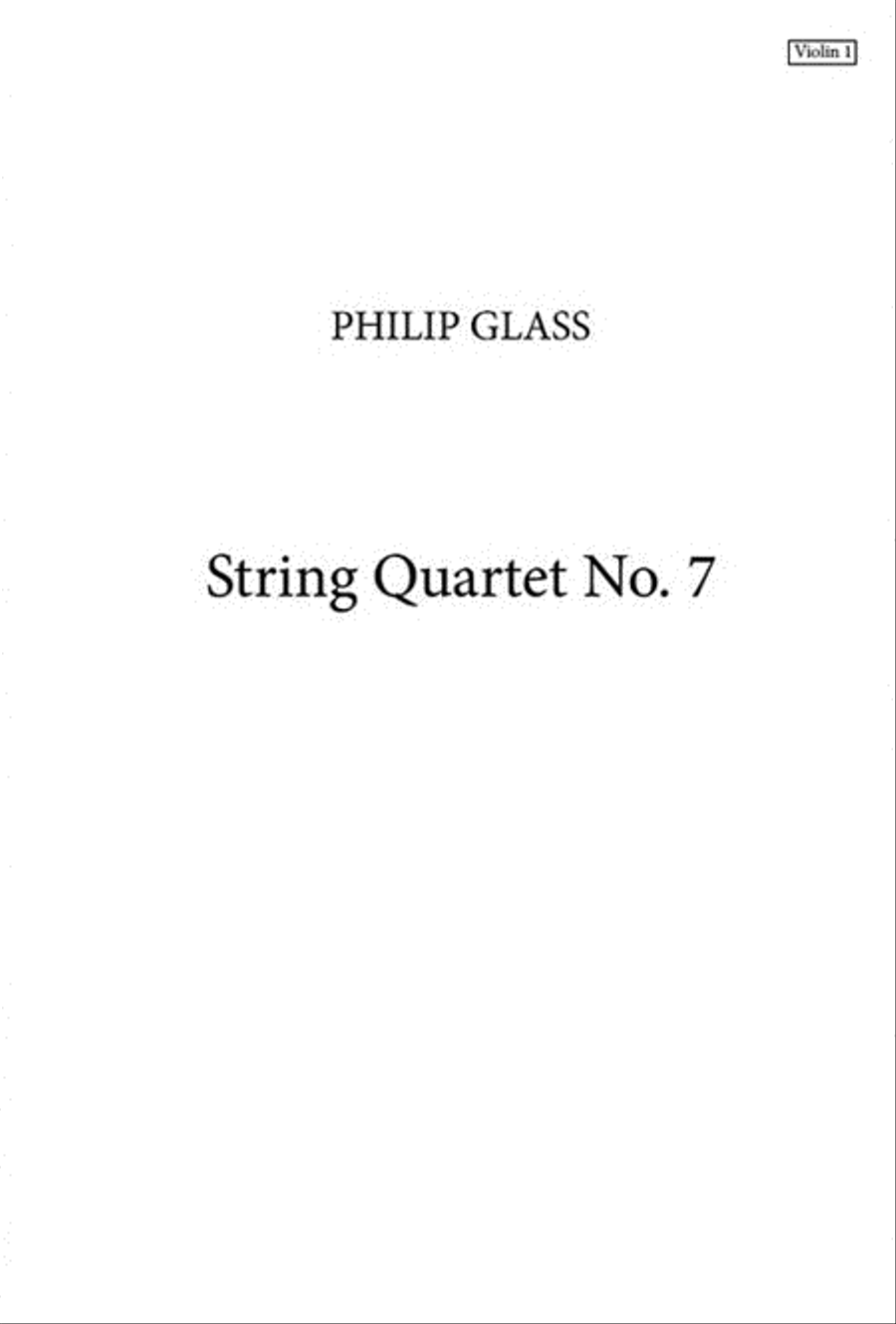 Book cover for String Quartet No. 7